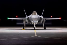 Norwegian F-35 fighter jet in hangar. Credit: Chris Hanoch / Lockheed Martin / Forsvaret