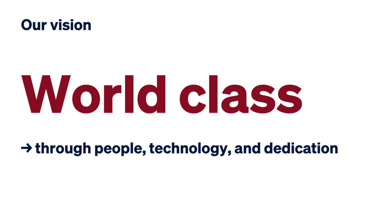Our vision - world class