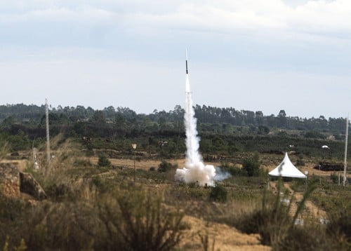 Rocket launching in the dessert