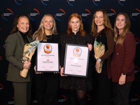 Image of KONGSBERG employees receiving Universum awards